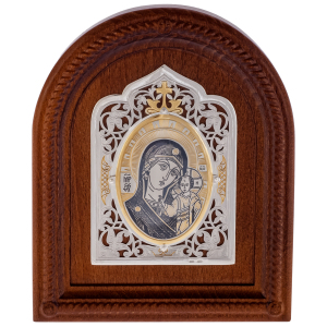 Silver icon of the Most Holy Theotokos of Kazan